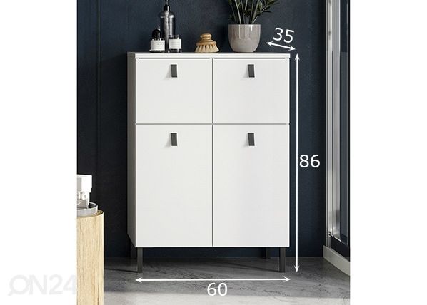 Kylpyhuoneen kaappi Tulsa mitat