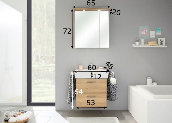 Kylpyhuoneen kalusteet 919 mitat
