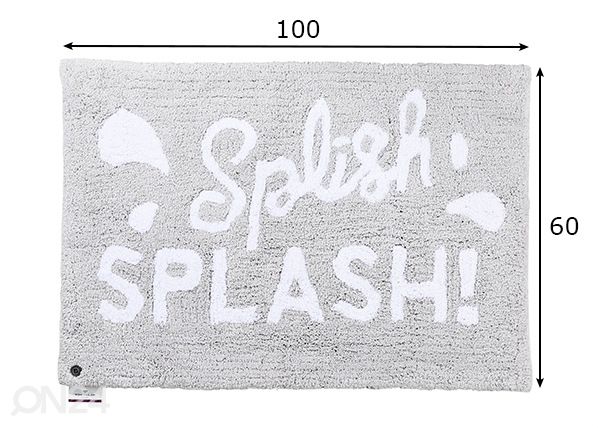 Kylpyhuoneen matto Cotton Design 60x100 cm mitat