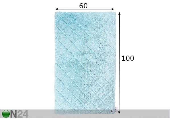 Kylpyhuoneen matto Cotton Pattern 60x100 cm mitat