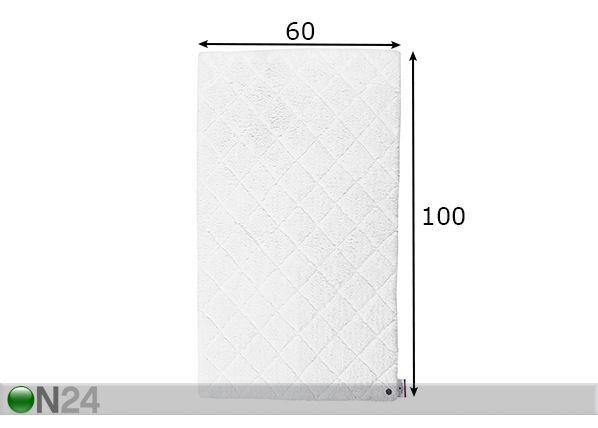 Kylpyhuoneen matto Cotton Pattern 60x100 cm mitat