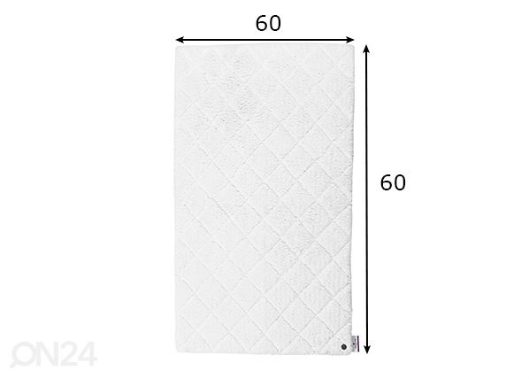 Kylpyhuoneen matto Cotton Pattern 60x60 cm mitat