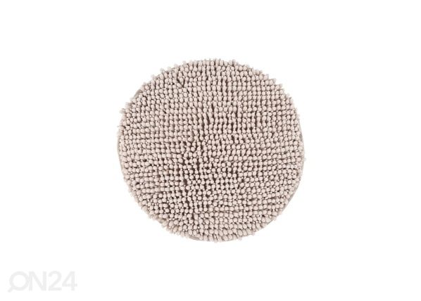 Kylpyhuoneen matto Fluffy Taupe Ø55 cm