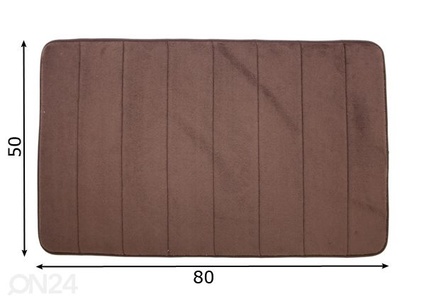 Kylpyhuoneen matto HARMA Memory foam 50x80 cm mitat
