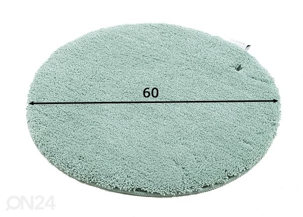 Kylpyhuoneen matto om Tailor Cozy Bath Uni Ø60 cm, mintunvihreä mitat