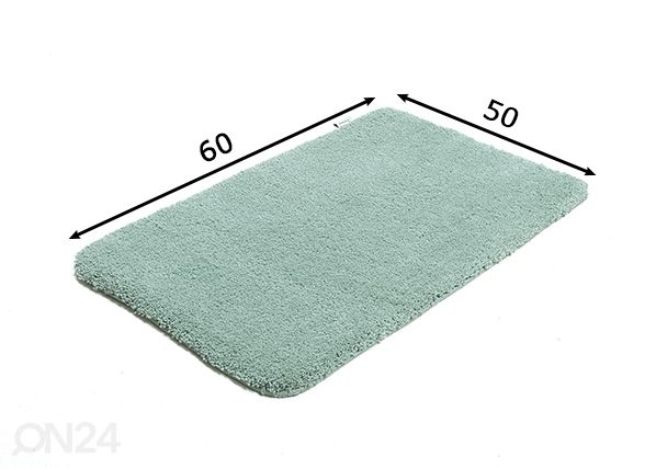 Kylpyhuoneen matto Tom Tailor Cozy Bath Uni 50x60 cm, mintunvihreä mitat