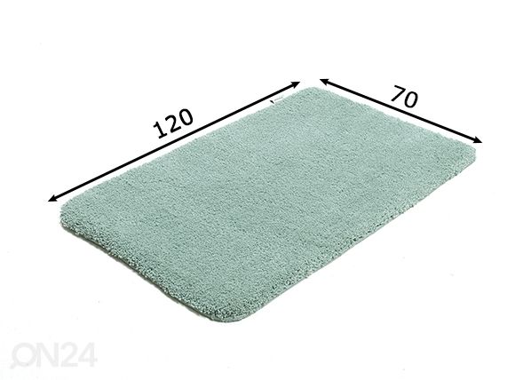 Kylpyhuoneen matto Tom Tailor Cozy Bath Uni 70x120 cm, mintunvihreä mitat