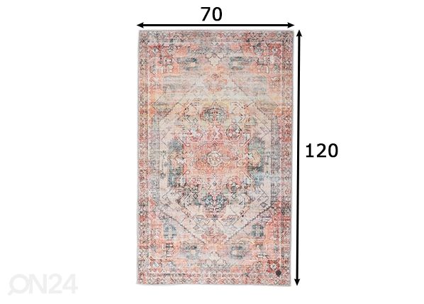 Kylpyhuoneen matto Tom Tailor Oriental Bath 70x120 cm, kirjava mitat