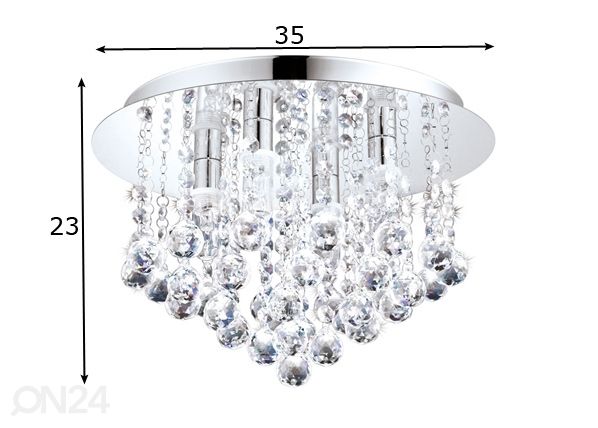 Kylpyhuoneen valaisin Almonte Ø 35 cm mitat