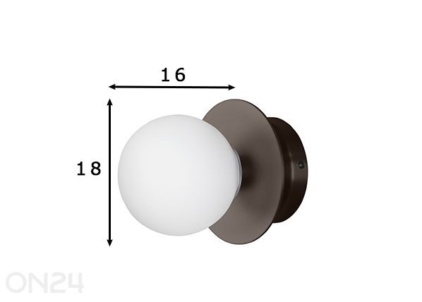 Kylpyhuoneen valaisin Art Deco mitat