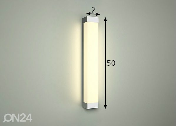 Kylpyhuoneen valaisin Fraser LED L mitat
