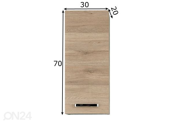 Kylpyhuoneen yläkaappi 313 mitat