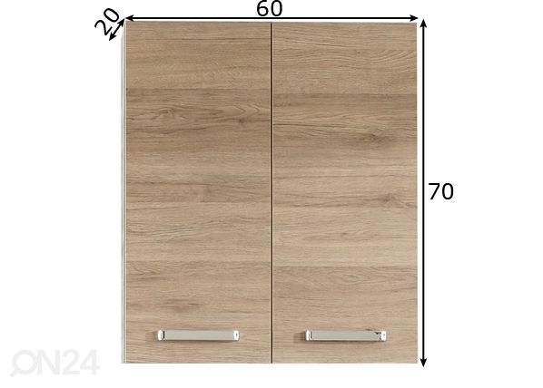 Kylpyhuoneen yläkaappi 313 mitat