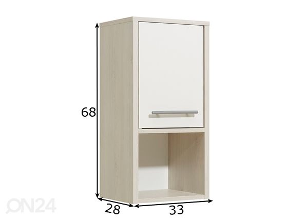 Kylpyhuoneen yläkaappi 350 mitat