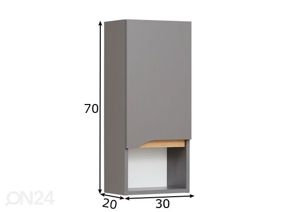 Kylpyhuoneen yläkaappi 357 mitat