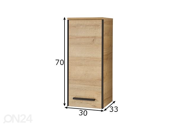 Kylpyhuoneen yläkaappi 395 mitat