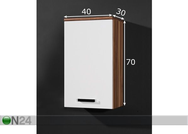 Kylpyhuoneen yläkaappi ELEGANCE mitat
