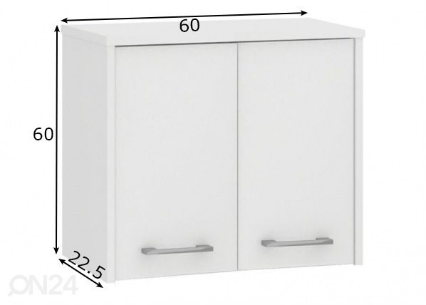 Kylpyhuoneen yläkaappi Fin mitat