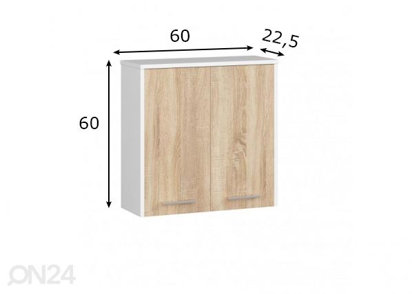 Kylpyhuoneen yläkaappi Fin mitat