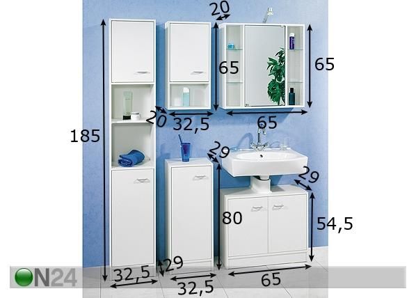 Kylpyhuoneryhmä STANDARD mitat