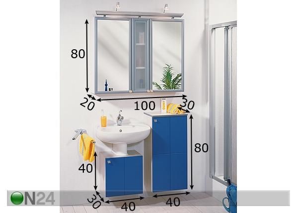 Kylpyhuoneryhmä SYSTEM M mitat