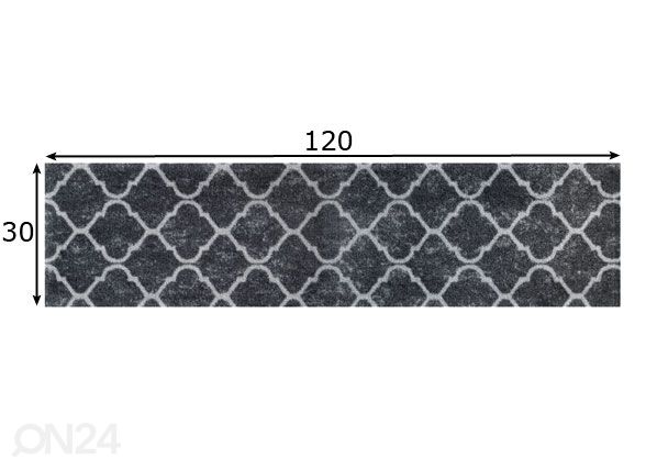 Kynnysmatto Cubetto 30x120 cm mitat