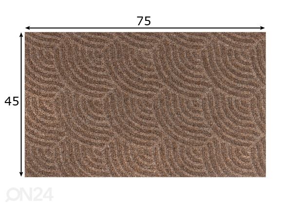 Kynnysmatto Dune Waves taupe 45x75 cm