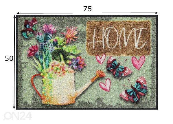 Kynnysmatto Garden Home 50x75 cm mitat