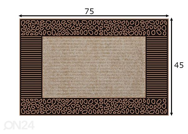 Kynnysmatto mur Grand 45x70 cm, pronssi mitat