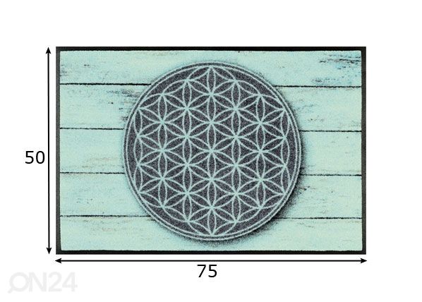 Kynnysmatto Pattern of Life 50x75 cm mitat