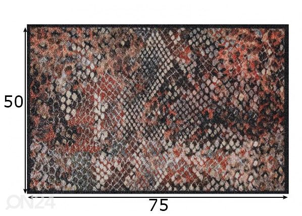 Kynnysmatto Snake 50x75 cm mitat
