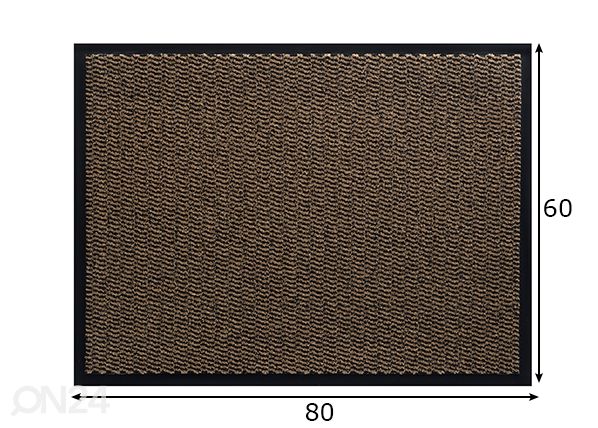 Kynnysmatto Spectrum 60x80 cm mitat