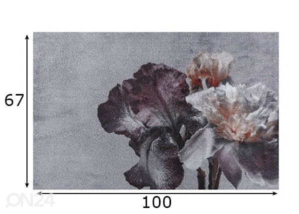 Kynnysmatto Wild Flower 67x100 cm mitat