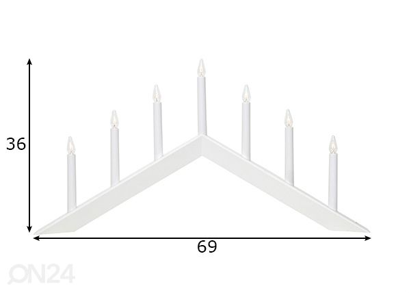Kynttelikkö Arrow mitat