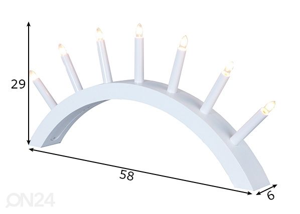 Kynttelikkö Aura mitat
