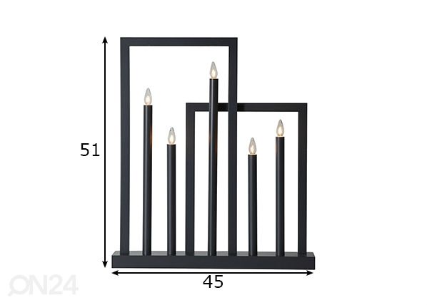Kynttilänjalka Frame mitat