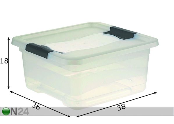 Laatikko CRYSTAL-BOX 15 l mitat