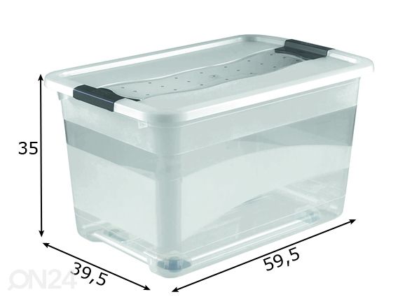 Laatikko CRYSTAL-BOX 52 l mitat