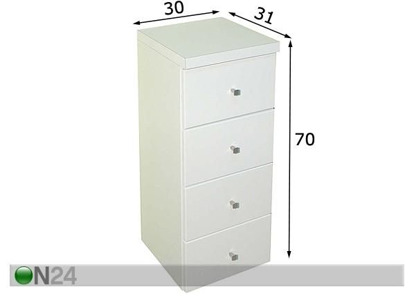 Laatikosto mitat
