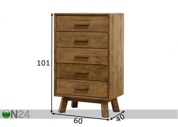 Laatikosto Aspen-22 mitat