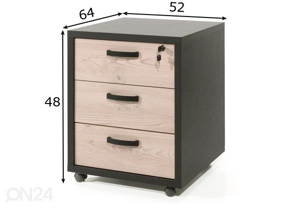 Laatikosto Capo, musta/ kastanja mitat