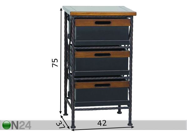 Laatikosto CREPENO 54 mitat