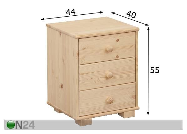Laatikosto HEIDI 1 mitat