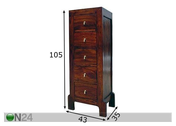 Laatikosto MELBOURNE 91 mitat