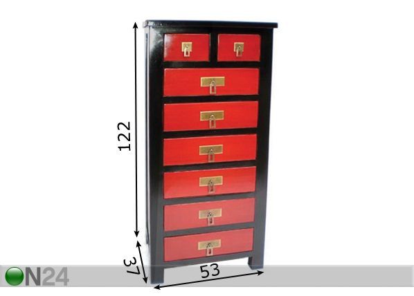 Laatikosto MING -004 mitat