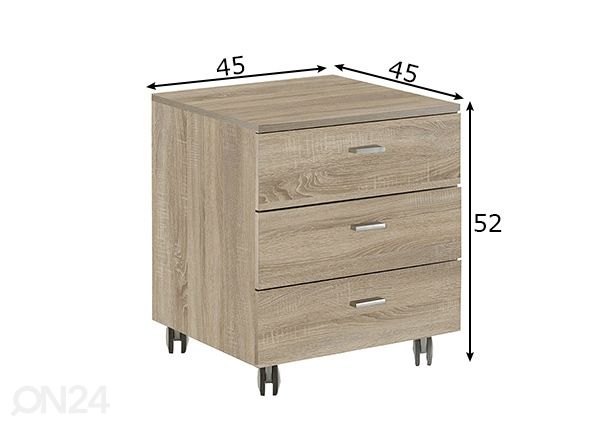 Laatikosto Mister Office mitat