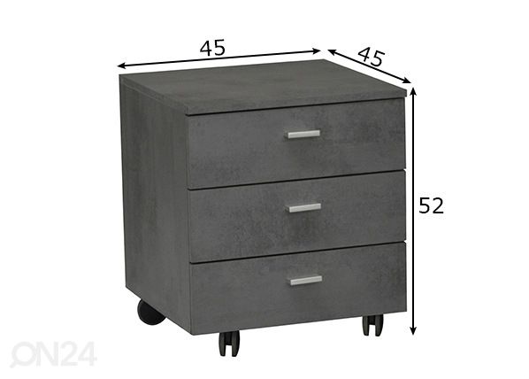 Laatikosto Mister Office mitat