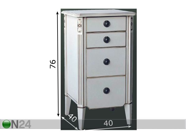 Laatikosto NIZZA -25 mitat