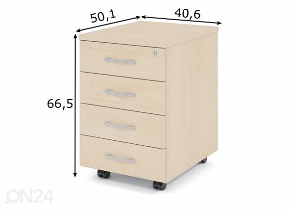 Laatikosto pyörillä Express mitat