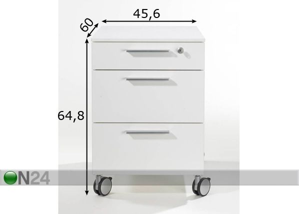 Laatikosto pyörillä PERFORMANCE mitat